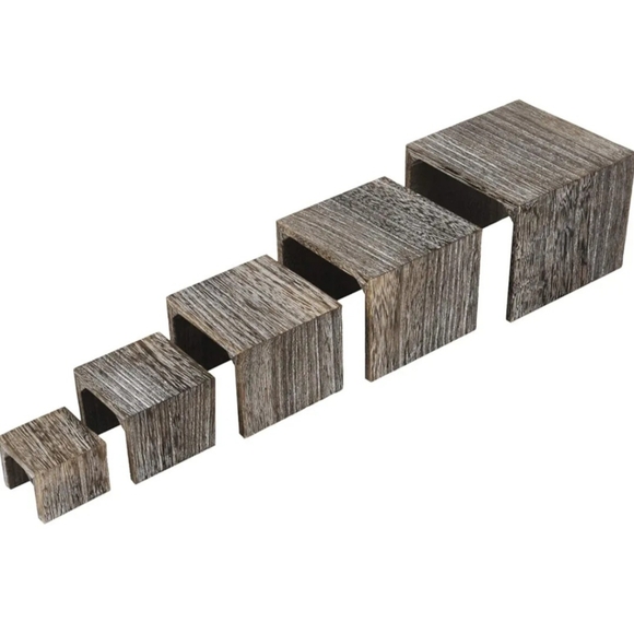 Mooca 5-Piece Wooden Jewelry Display Risers - Picture 7 of 10